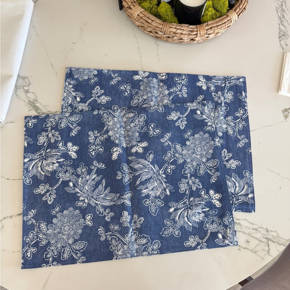 Ralph Lauren Blue and White Floral Placemats